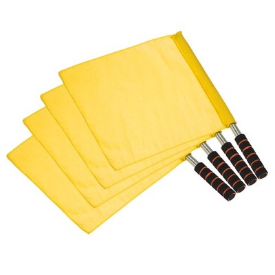Referee Flag, 4 Pack Stainless Steel Pole Sponge Handle for Football Soccer T...