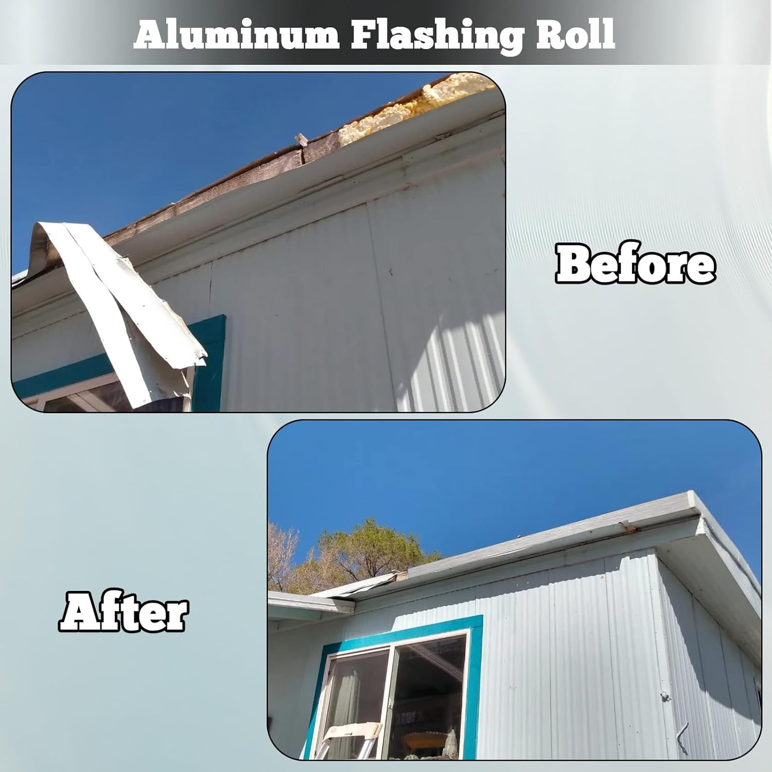 4'' X 50' Aluminum Flashing Roll Metal Roof Flashing for Garden Aluminum Roofing