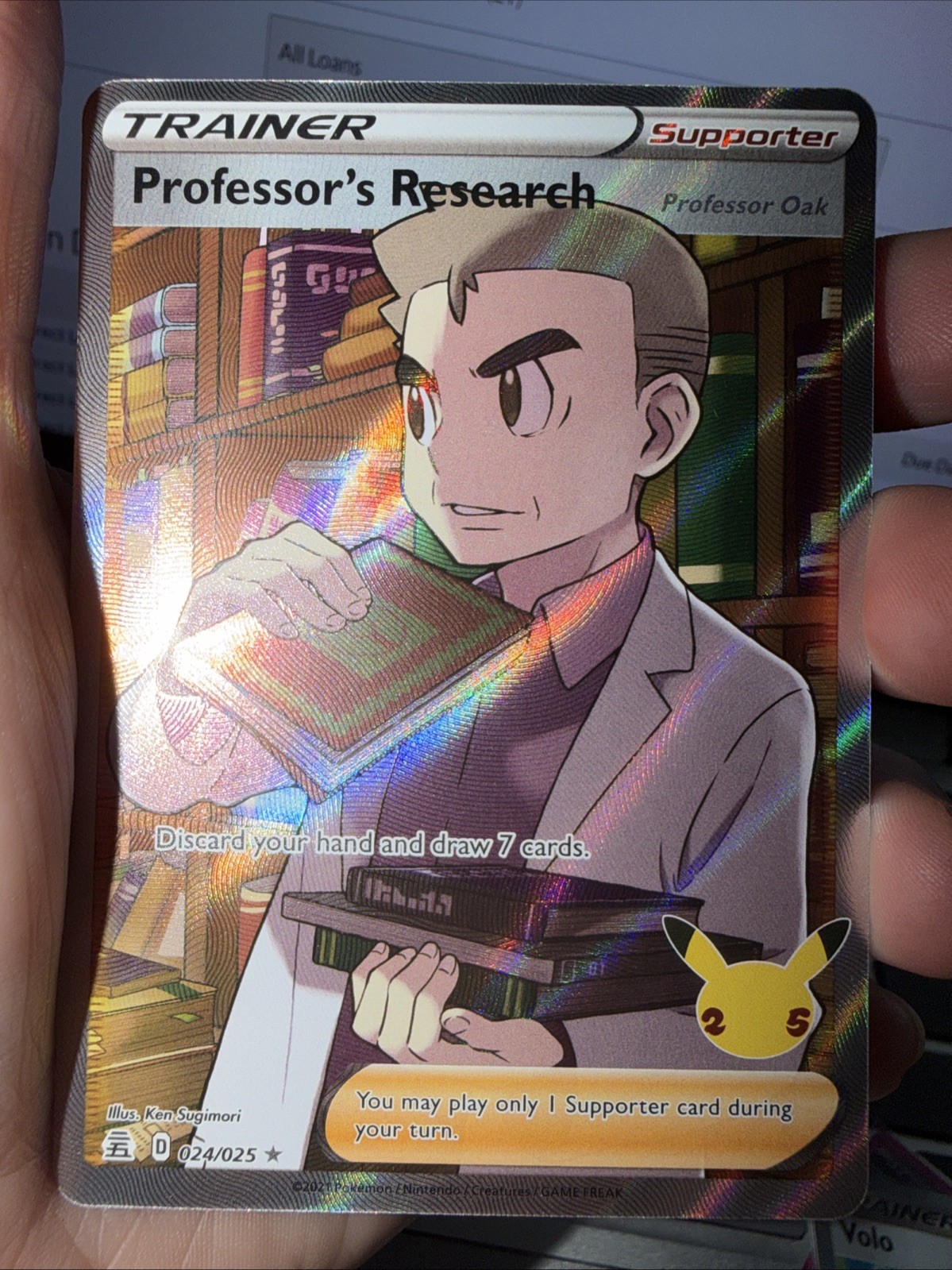 Professor's Research (Full Art) 024/025 Celebrations Holo