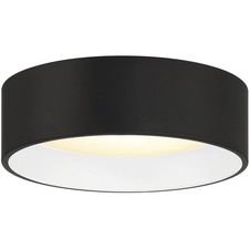 Access Lighting 49930LEDDCS-MBL/WHT Cody Flush Mount Matte Black and White