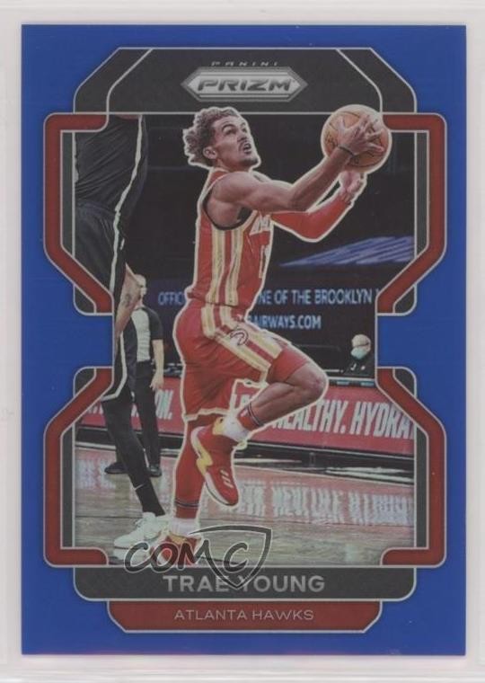 2021-22 Panini Prizm Blue Prizm 20/199 Trae Young #26 rf2