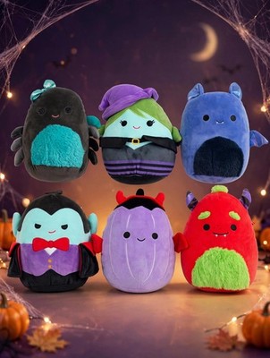 Set 6 Squishmallows  Halloween Plush 8in collection original 100%