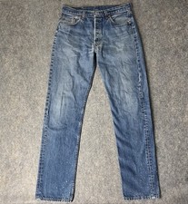 Vintage Levis 501 Jeans Mens 34x36 Button Fly Denim Made In USA 90s Medium Wash