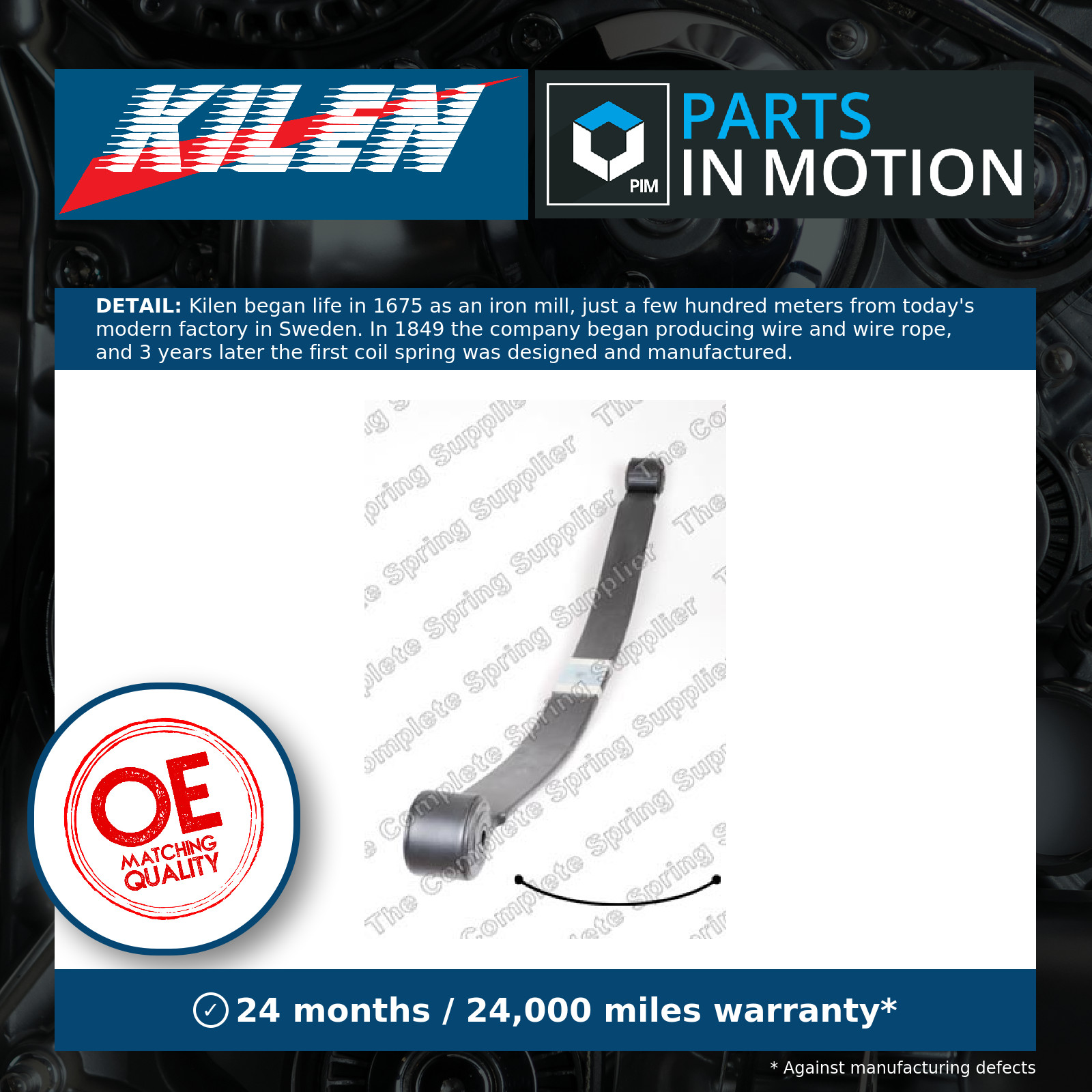 Kilen 622049 Rear Leaf Spring Fits Ford Transit Tourneo 1478218 1684755 1721797 - Image 8
