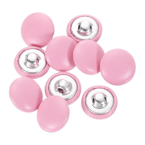 25 StüCk Pu-KnöPfe 15Mm Rund FüR Kleidung Diy, Rosa-image