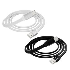 2 Pack USB to USB-Cable 12FT, 2.0 A to Flat Braided Cord, Charging  Data Tra...