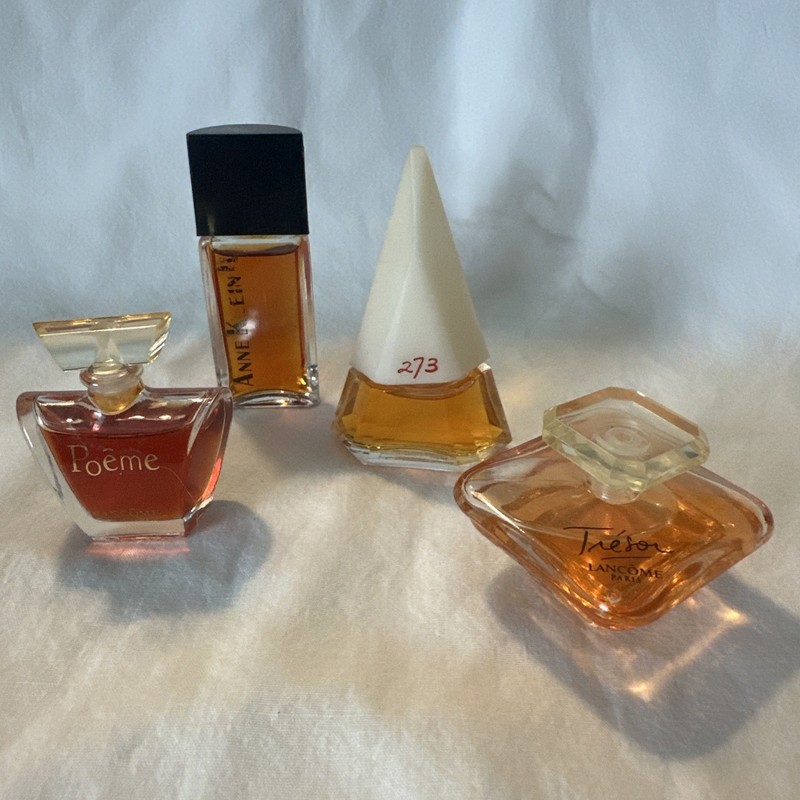 Anne Klein~Poeme~Lancôme~Fred Hayman -Full Vtg Miniature Perfumes  -Lot Of 4