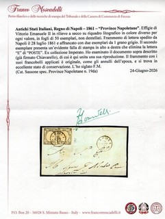 1861 28 JULY TWO SPECIMENS OF 1 gr. ONE OF WHICH HAS A PRINTING FLAW
