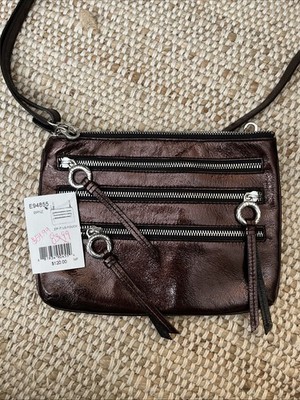 Brighton Women's Patent Leather Shoulder Bag Burgundy BRNZ