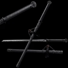 40'' Handmade Straight Ninja Stick Functional Sword 9260 Spring Steel Ninjato