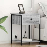 Nachttisch Grau Sonoma 42 X 41 X 56 Cm Holzwerkstoff