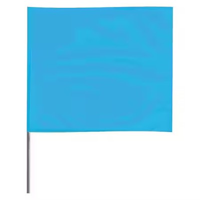 Marking Flag, Vinyl, 18'' Wire Staff, Solid, 18'' L., 100 Pk, 2318Bg-200