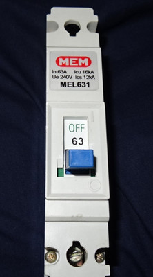 MEM MCCB 63 Amp einpolig 63A einphasig Memshield 2 MEL631