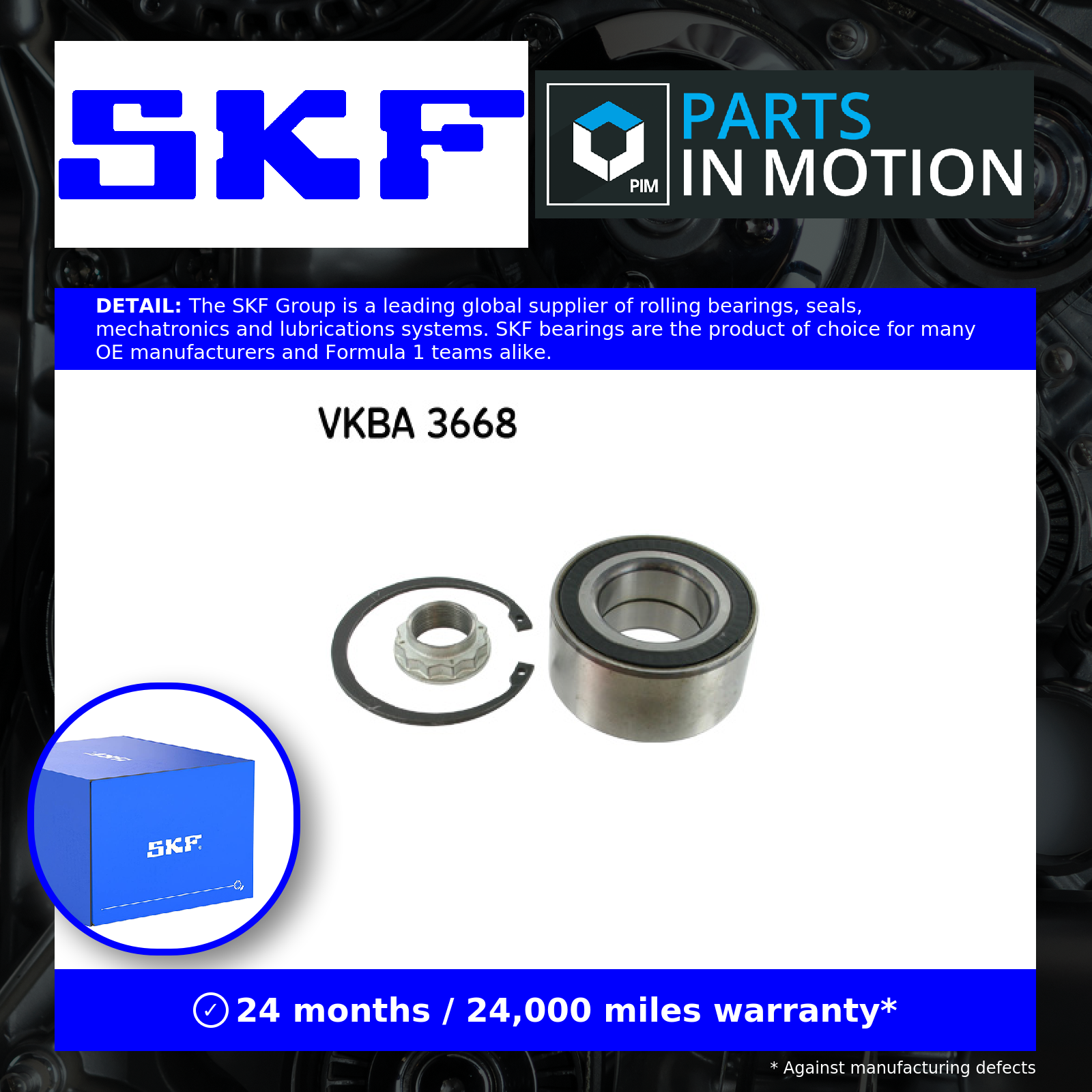 Wheel Bearing Kit fits BMW Z8 E52 4.9 Rear 00 to 03 SKF 31221095702 33411090505 - Image 2