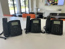 Three (3) Polycom VVX 311 Corded Business Media Phone System