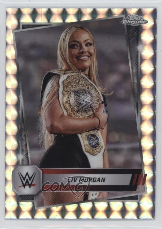 2025 Topps Chrome WWE Geometric Refractor Liv Morgan #146 1g2u