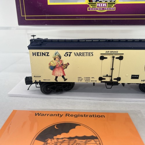 MTH Premier 20-94331 Heinz Girl In Pink 36’ Wood Reefer O Gauge #5705 New - Picture 9 of 15