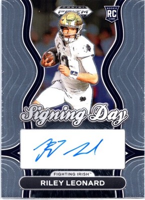 2025 Panini Prizm Draft Picks - Signing Day Riley Leonard #SD-RLD (AU, RC)