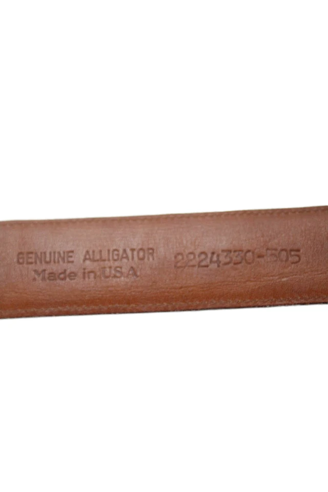 Классический женский ремень Polo Ralph Lauren из аллигаторской кожи с пряжкой темно-бордовый размер 2 евро - Изображение 4 из 4