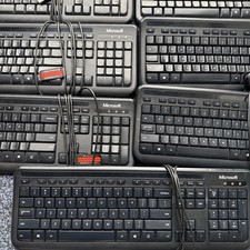 Microsoft Wired Keyboard 400 Model 1576 PC Computer Keyboard USB - LOT of 8