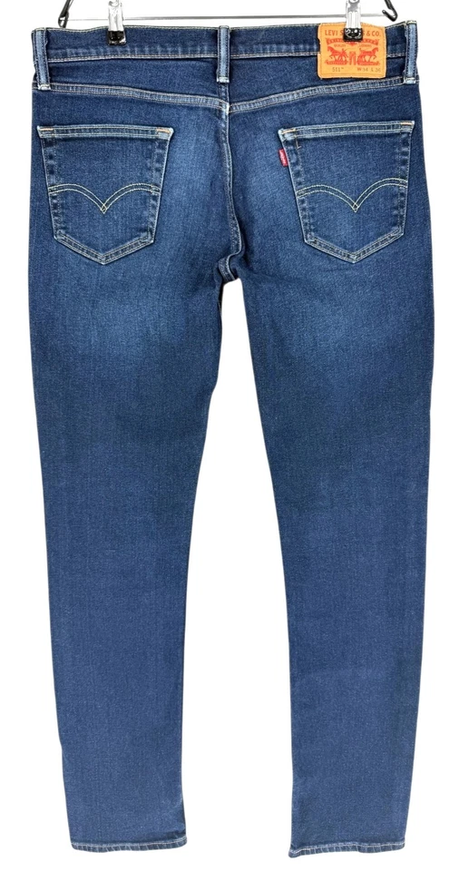 LEVIS STRAUSS & CO Jeans Droites Stretch Pour Hommes Taille W34 L36 - Photo 2/4