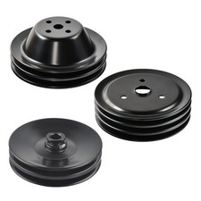 For Sbc Chevy Swp Power Steering Short Water Pump Crankshaft Pulley 23 Groove