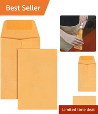 Secure Gummed Flap Coin Envelopes, 500 Pack Brown Kraft, Ideal for Cash  Crafts