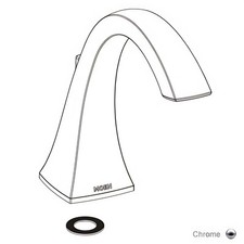 MOEN 161947 Replacement Roman Tub Spout Kit without Diverter in Chrome