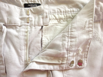 Pantacourt Corsaire Rayé IL DOLCE - Coton Toile - Taille M (FR40/US8/UK12/EUR38)