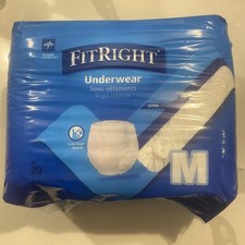Medline FitRight Ultra Protective Disposable Underwear Medium 28-40 in 20 qty