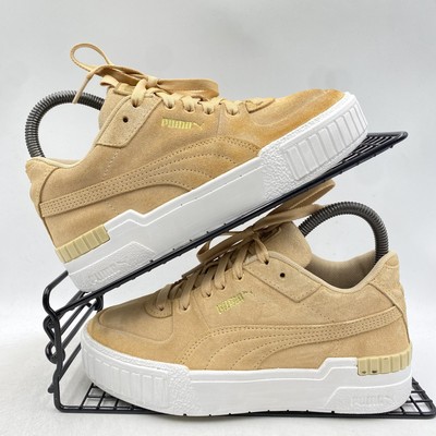 Puma CA Pro Brown Tan Suede White Sneaker Größe UK 3 Damen Plateau 372829-03