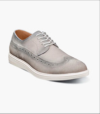 Stacy Adams Trudell Wingtip Lace Up Color: Light Gray-Size 8.5 M D-Medium