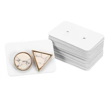 100 Pcs Earring Display Cards, 1.37" x 1" Earring Display Holder, White