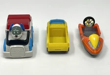 Paw Patrol Vehicles Lot of 3, Robo Dog Car, Zuma Hydro Boat, Rubble Mini Miner