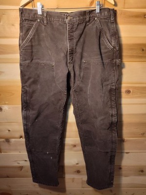 Carhartt Canvas Double Knee Quilt Lined CarpWork Pants 38 X 34