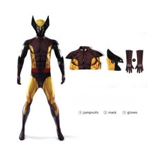 X-Men Wolverine Logan Brown Costume Cosplay Jumpsuit Halloween Suit