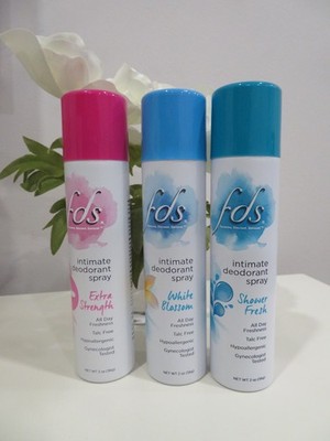 FDS Intimate Deodorant Spray All Day 1-White Blossom/1-Shower Fresh 1-XStrength