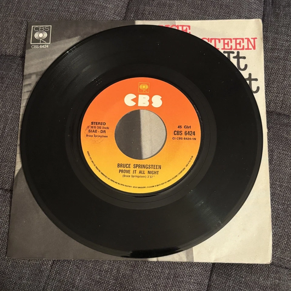 BRUCE SPRINGSTEEN - Prove It All Night - ITALY / ITALIAN PRESS 7” Vinyl Single - Image 3 of 3