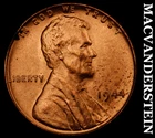 1944 Lincoln Wheat Cent- Red- Choice Gem Brilliant Uncirculated Luster #J4261