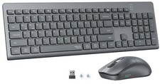 Wireless Keyboard Mouse Combo 2.4GHz Bluetooth Quiet Full Size Set
