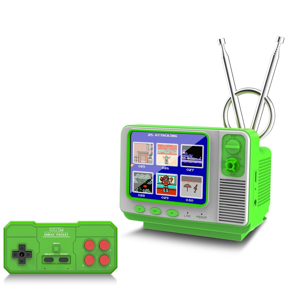 Shaped like a tiny retro CRT television, this mini handheld with 168 built-in games is a genuinely charming novelty — the mini-TV form factor alone earns it 'conversation starter' status.