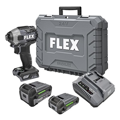 24V Brushless Cordless 1/4-Inch 2,500 In-Lbs Torque Quick Eject Hex Impact Dr...
