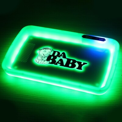 DaBaby Rolling Glow Tray Da Baby Rapper HIp Hop Cookies Runtz Supreme Raw