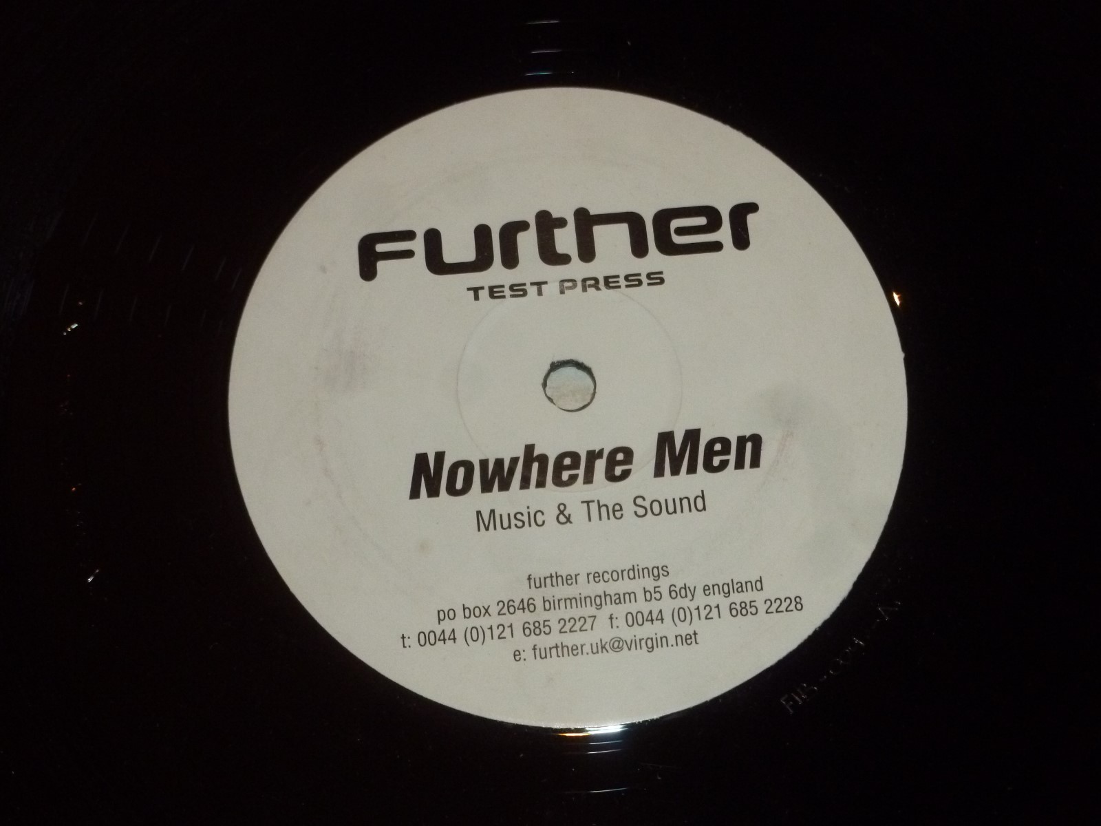 NOWHERE MEN - Music & the sound - 12" Vinyl Single - DJ PROMO - WHITE