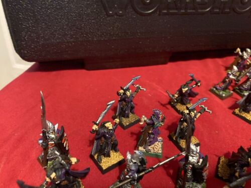 Painted Army Warhammer Fantasy Battle Dark Elf Elves Army 60 Figures with Case - Imagen 4 de 10