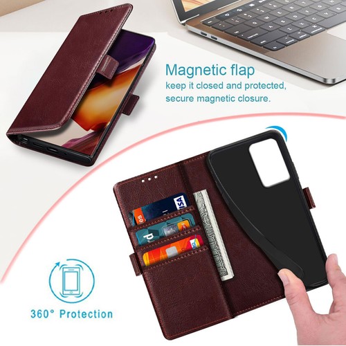 Funda protectora de pantalla tipo billetera de cuero para Samsung Galaxy Note 20 Ultra 5G - Imagen 18 de 45