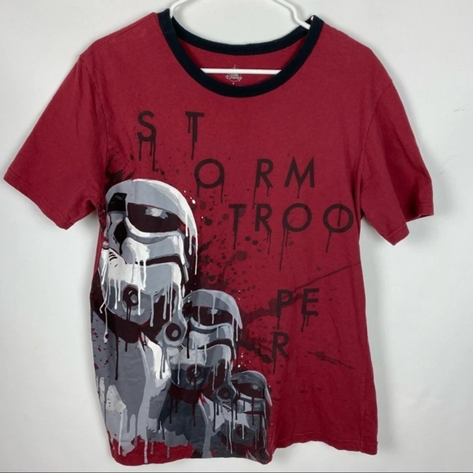Disney Star Wars Stormtrooper  Graphic Shirt Boys Small Red Short Sleeve Casual - Image 2 of 4