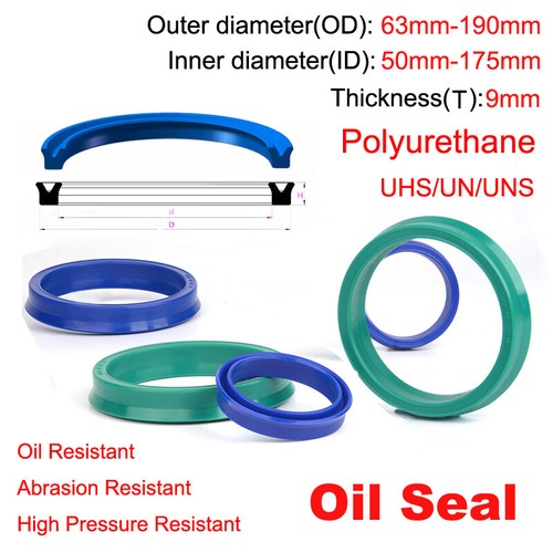 2 Joints Hydrauliques En PU Type UHS/UN - Diamètre Intérieur 50mm, Pour Vérins Et Pistons