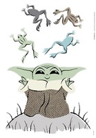 Grogu Wand Sticker Star Wars Die Mandalorianische Set Schlafzimmer 50X70 Cm Groß