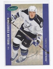 2005-06 UPPER DECK PARKHURST RUSLAN FEDOTENKO FACSIMILE AUTO /100 437 LIGHTNING